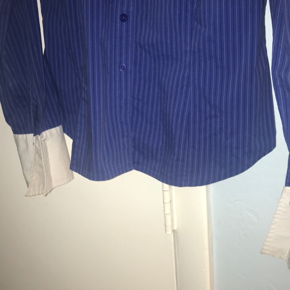 Express stretch blue pinstripe dress shirt - Picture 4 of 4